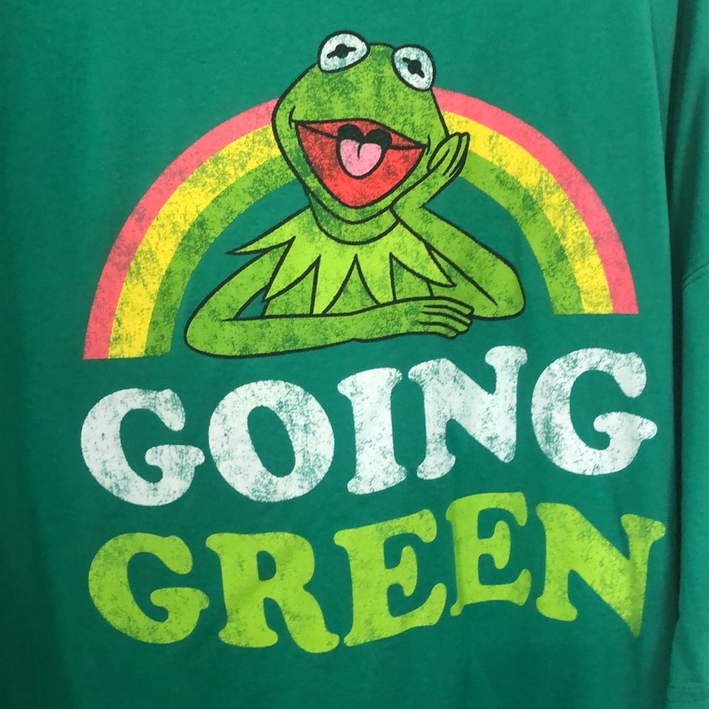 Disney Store Going Green T-shirt With Kermit. Size XXL . 50% cotton and 50% poly - Picture 4 of 10